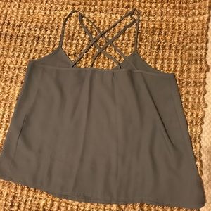 Silky Grey strappy back tank